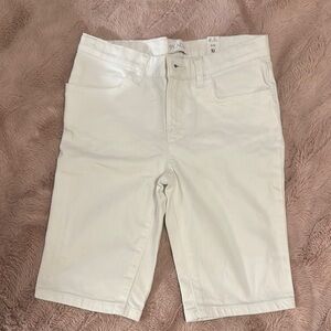 White Denim Bermuda Shorts